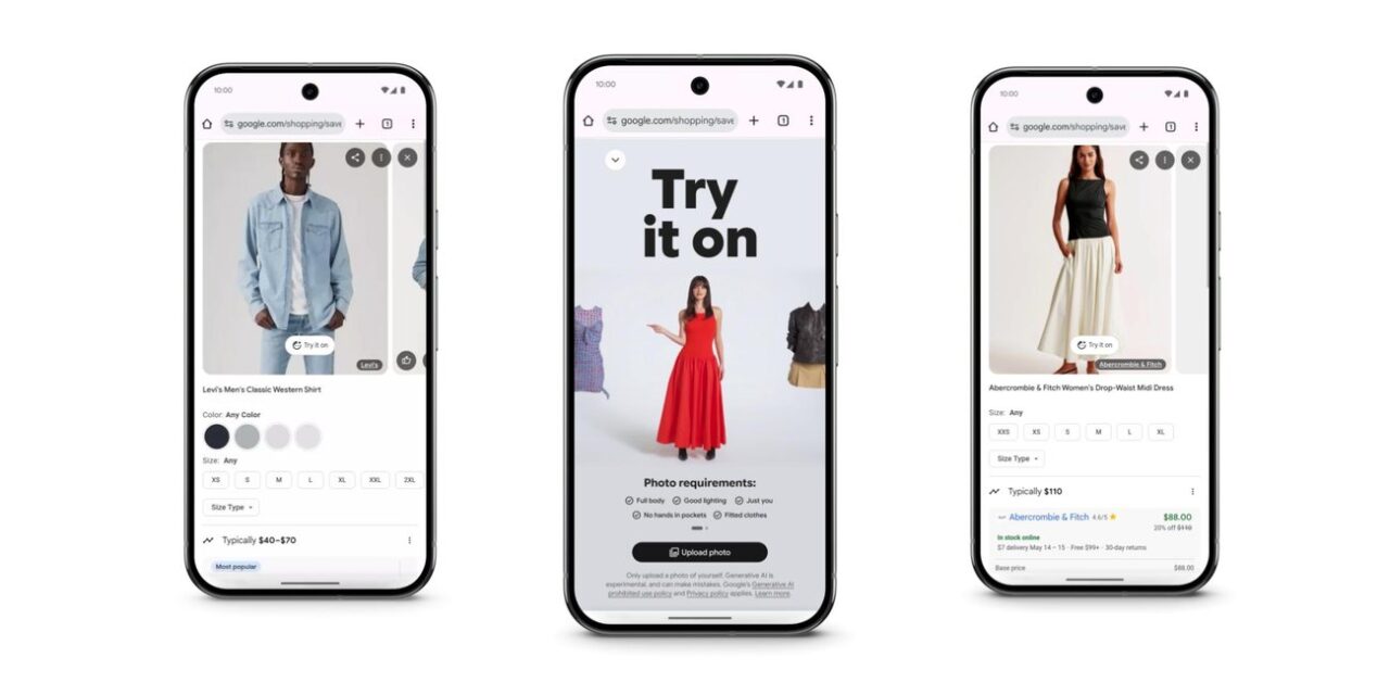 Google: Ahora puedes probarte virtualmente ropa y zapatos con esta nueva función de compras con IA